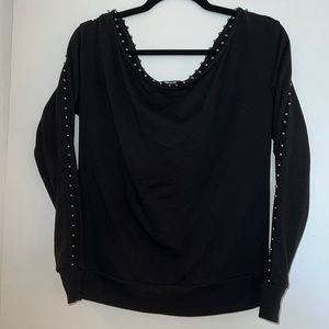 Joes S black studded sweatshirt
